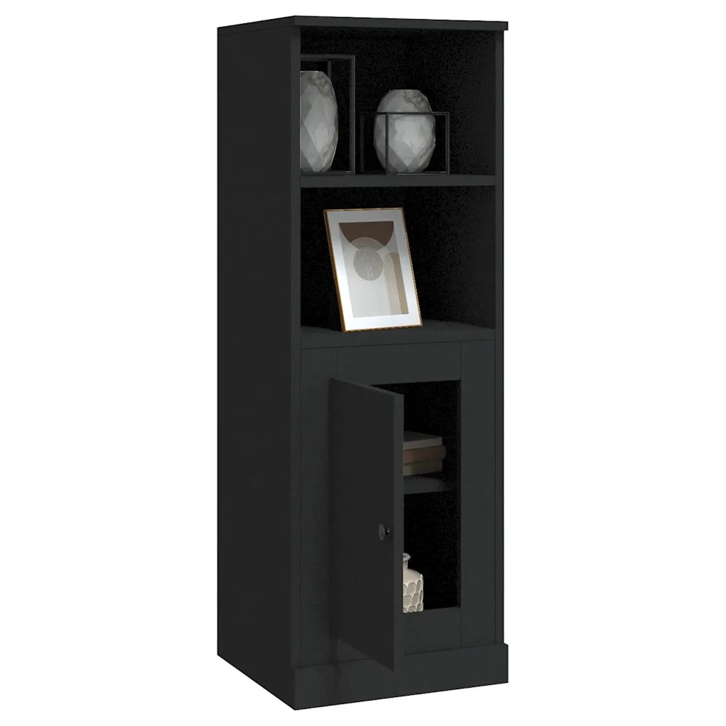 Credenza | Madia | Buffet da pranzo | Armadio da pranzo Nera 36x35,5x103,5 cm in Legno Multistrato