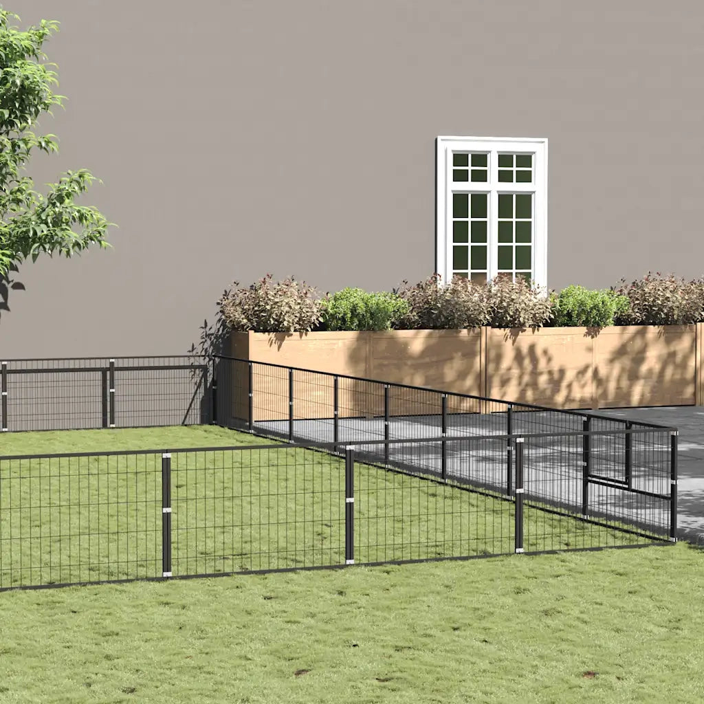 Gabbia per Cani Nera 72 m² in Acciaio 3082188