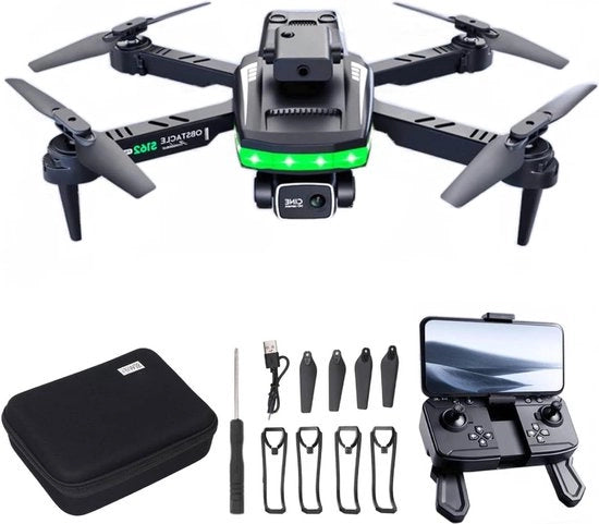 Drone WiFi 1080P con Camera 4K HD a Doppia Visiera - Quadricottero RC con Controllo per Gesto - FPV per Principianti - Drone Opnebbile con Batteria Integrata e Tasca Portatile - Hover Automatico Regolazione di Velocità
