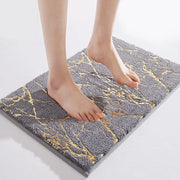Pavimento antiscivolo, decorazione dorata, accessori bagno, pavimento microfibra, morbido, assorbente, 50 x 80 cm