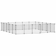 Gabbia per animali domestici a 20 pannelli con porta 35 x 35 cm nera 02_0041565