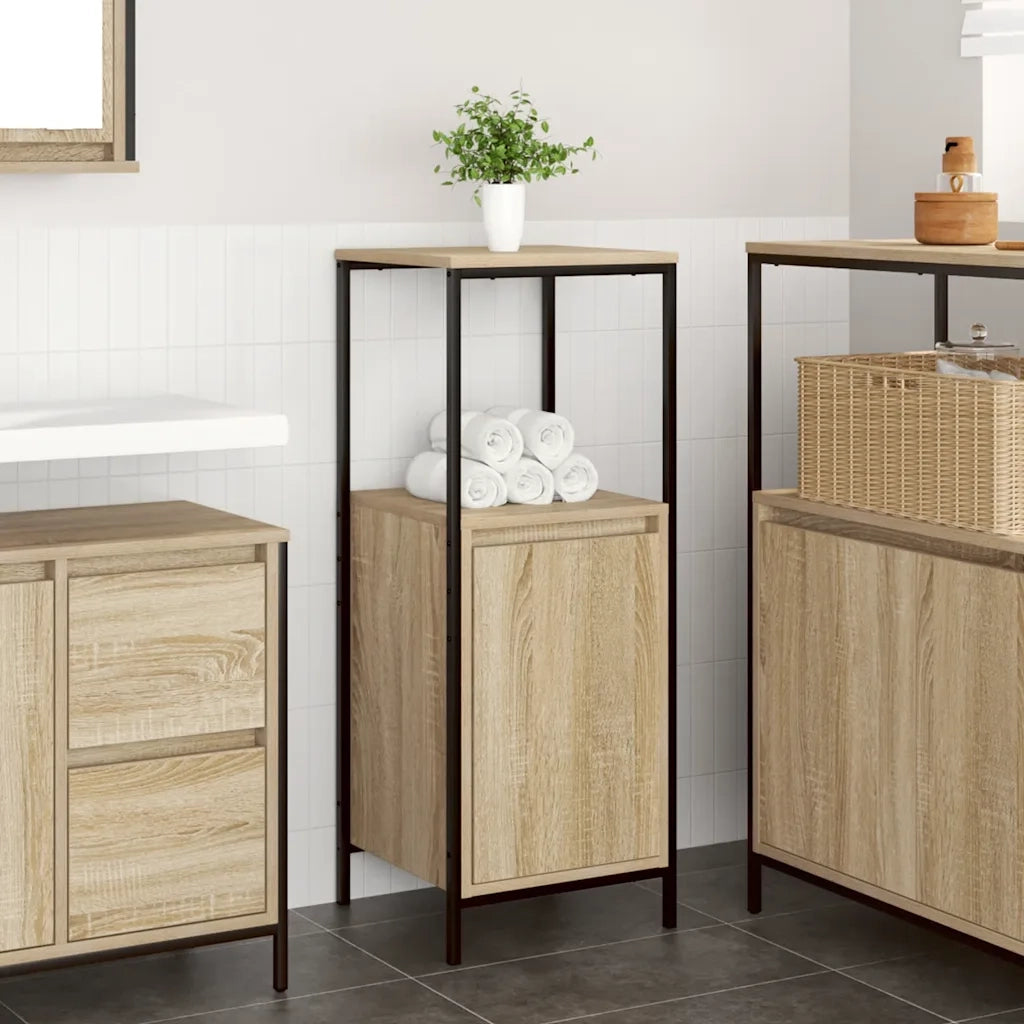 Mobile da Bagno con Ripiani Rovere Sonoma 36x35x95 cm 861913