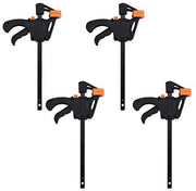 Set di Viti a F per Hout 4 pezzi - Materiale Alluminio Lega/Komposit - Clip Rapido - Distanza Massima di Chiusura 10 cm - Strumento Manuale per Lavorazione del Legno - Viti a F