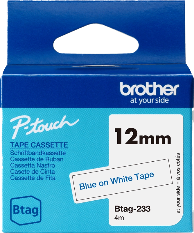 Brother BTAG-233 nastro per etichettatrice Blu su bianco