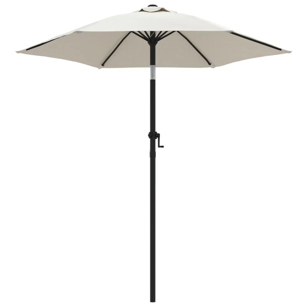 Ombrellone 200 x 211 cm bianco sabbia alluminio 02_0008146