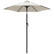 Ombrellone 200 x 211 cm bianco sabbia alluminio 02_0008146