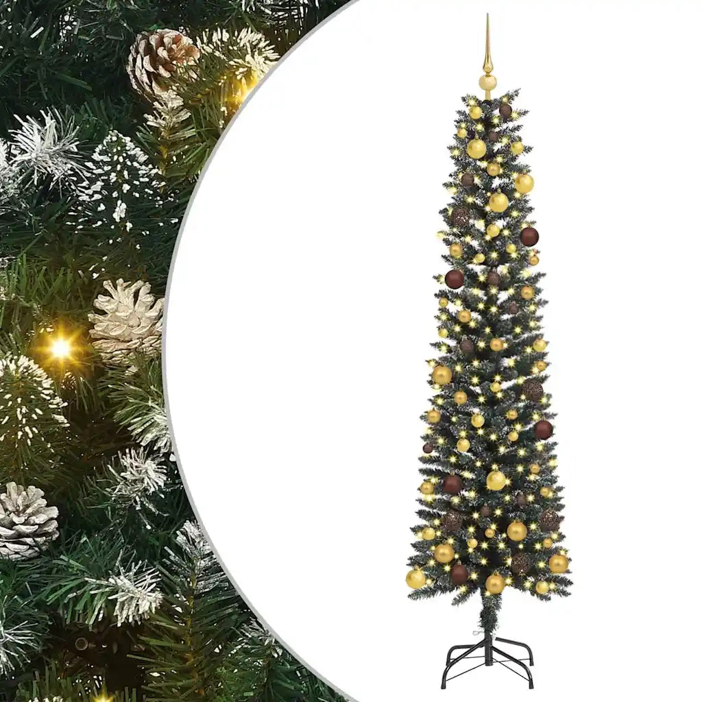 Albero di Natale artificiale con 300 LED Verde 210 cm 3395949