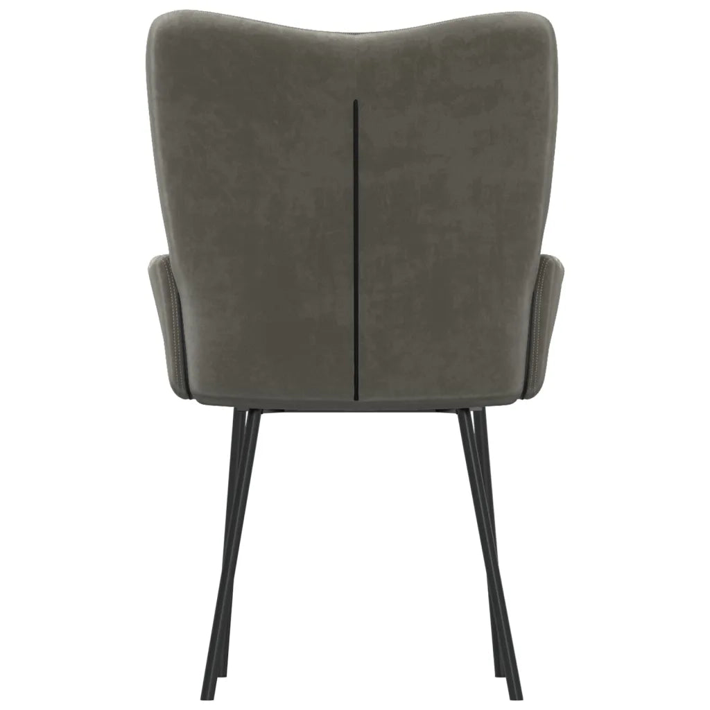 Sedie da Pranzo 2 pz Grigio Scuro in Velluto cod mxl 8746