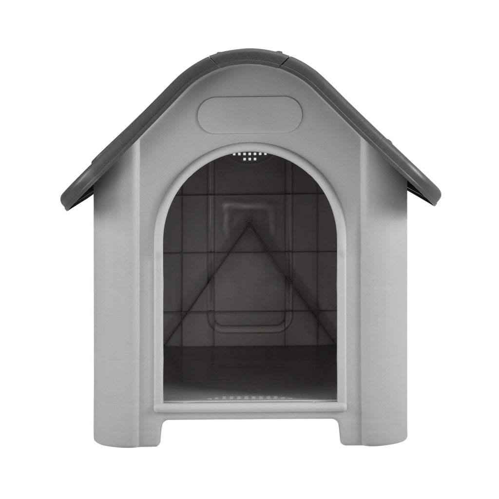 Cuccia in PVC con foro di ventilazione grigio e nero 87 x 72 x 75,5 cm 03_0007985