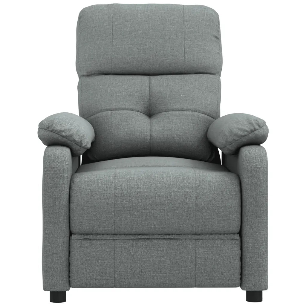 Poltrona | Sedia Relax Reclinabile in Tessuto Grigio Scuro
