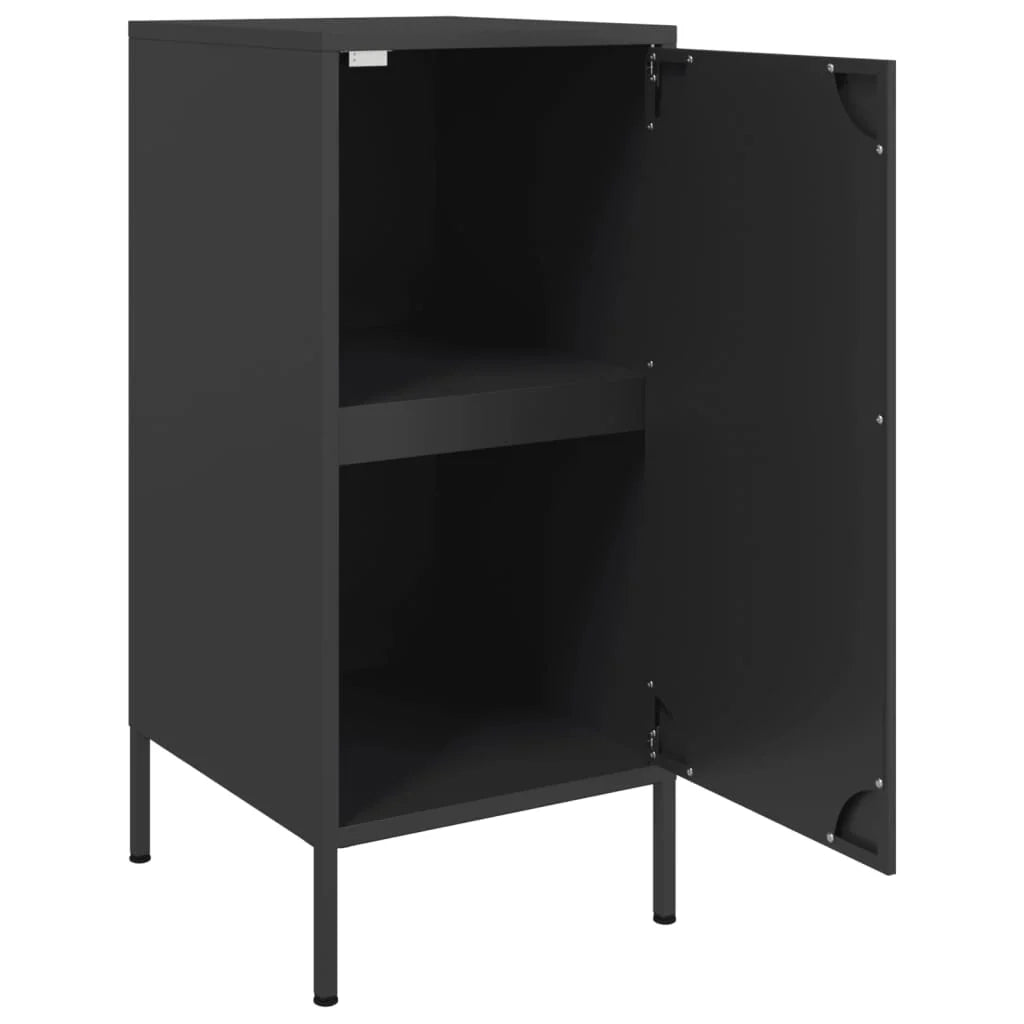 Buffet credenza cassettiera armadio mobile contenitore organizer per cucina soggiorno salotto set da 2 36 x 39 x 79 cm acciaio nero 02_0036897