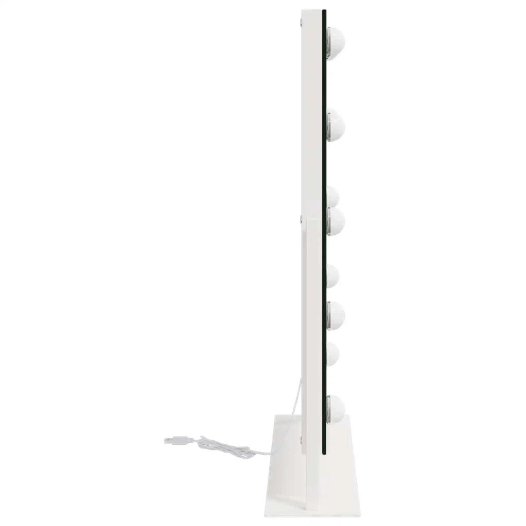 Specchio LED da Vanità Bianco 44 x 10 x 53 cm Vetro e acciaio 42020525