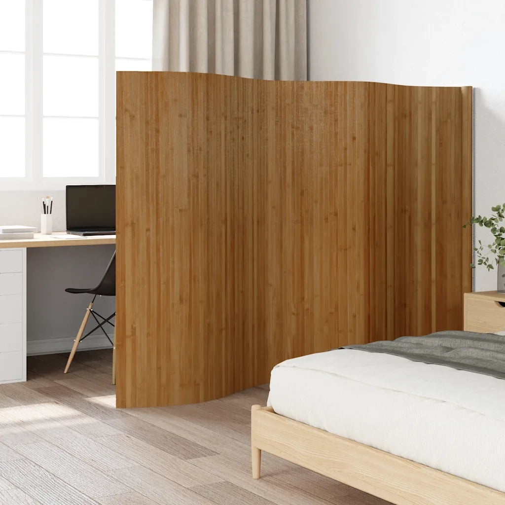 Divisorio Ambienti Marrone Larghezza 400 cm Altezza 165 cm in Bambù 376999