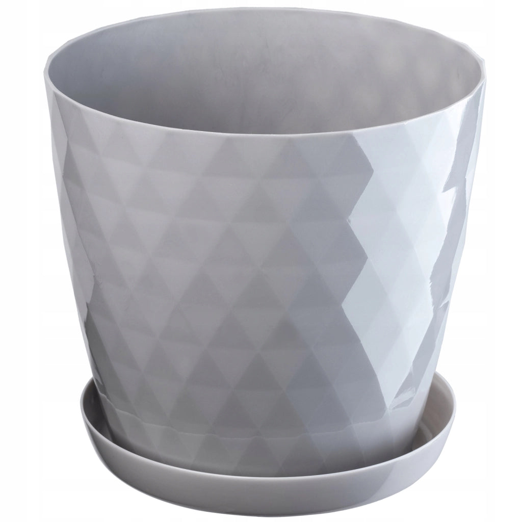 Vaso da fiori in plastica KADAX con supporto, coprivaso, 12 cm, grigio, Kadax