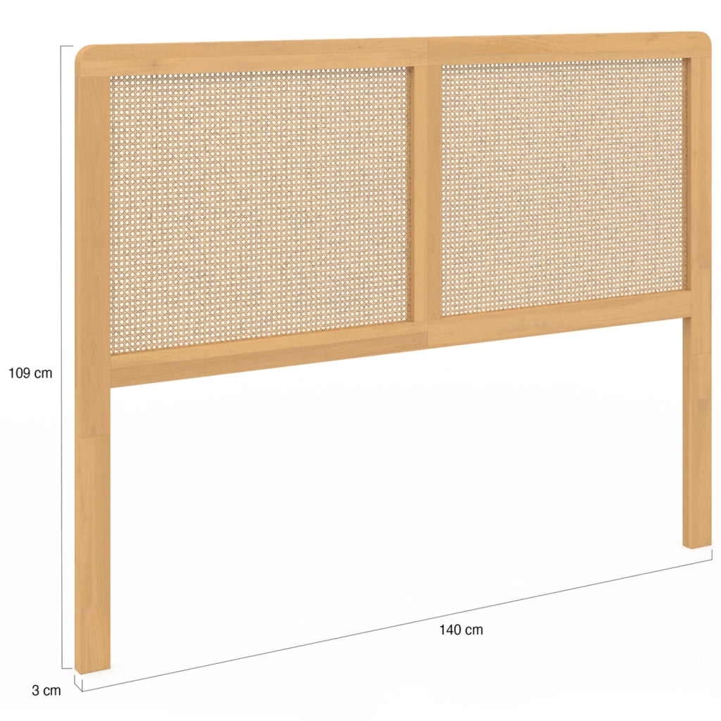 IDMarket - EDHEN 140 CM testata in canna e legno