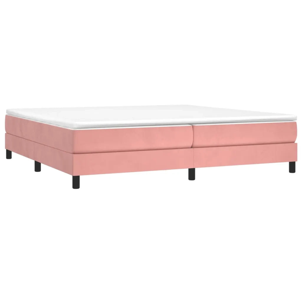 Giroletto a Molle con Materasso Rosa 200x200 cm in Velluto cod mxl 39096