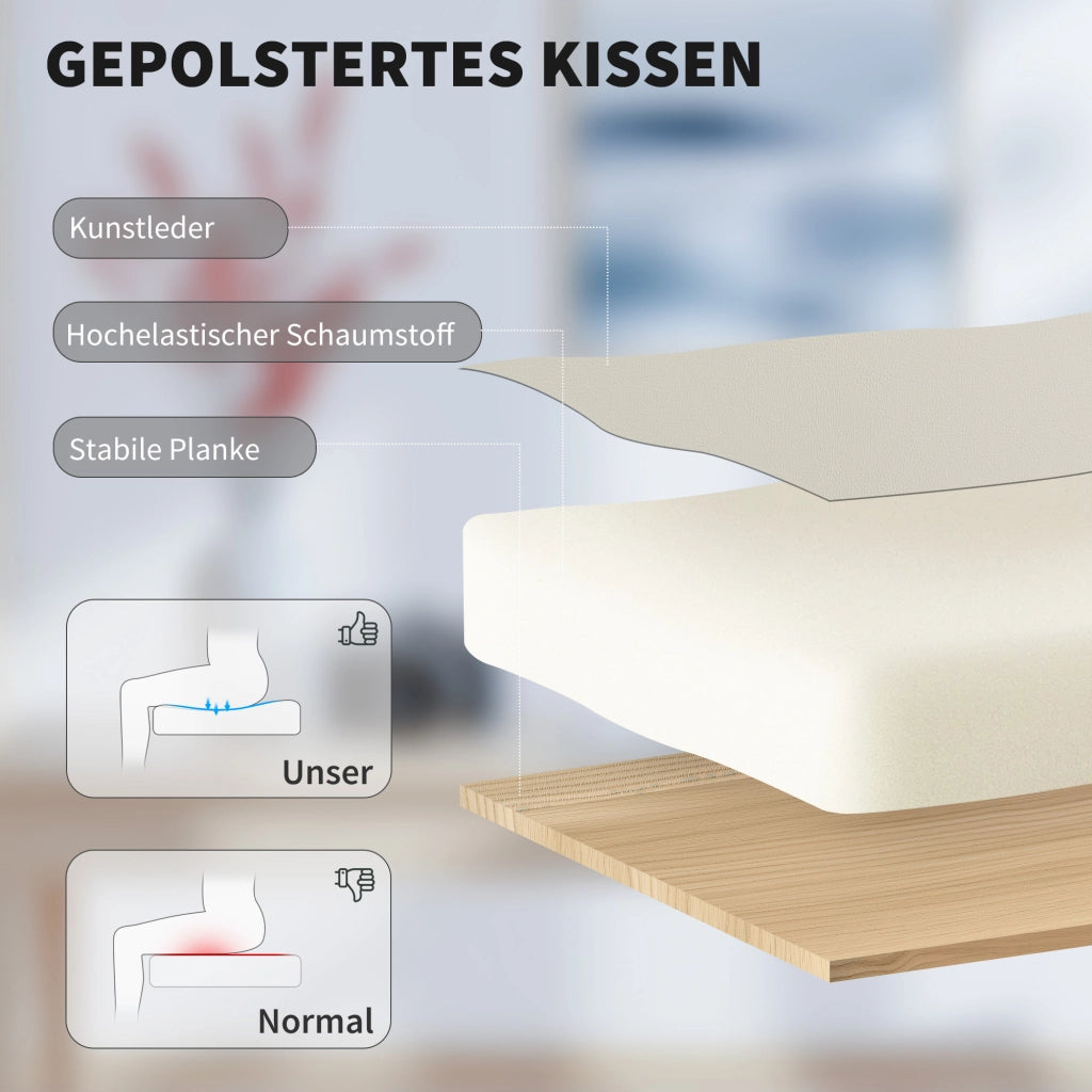 Sedia da Ufficio con Poggiapiedi ¨C Xylo ¨C Ecopelle Beige Regolabile