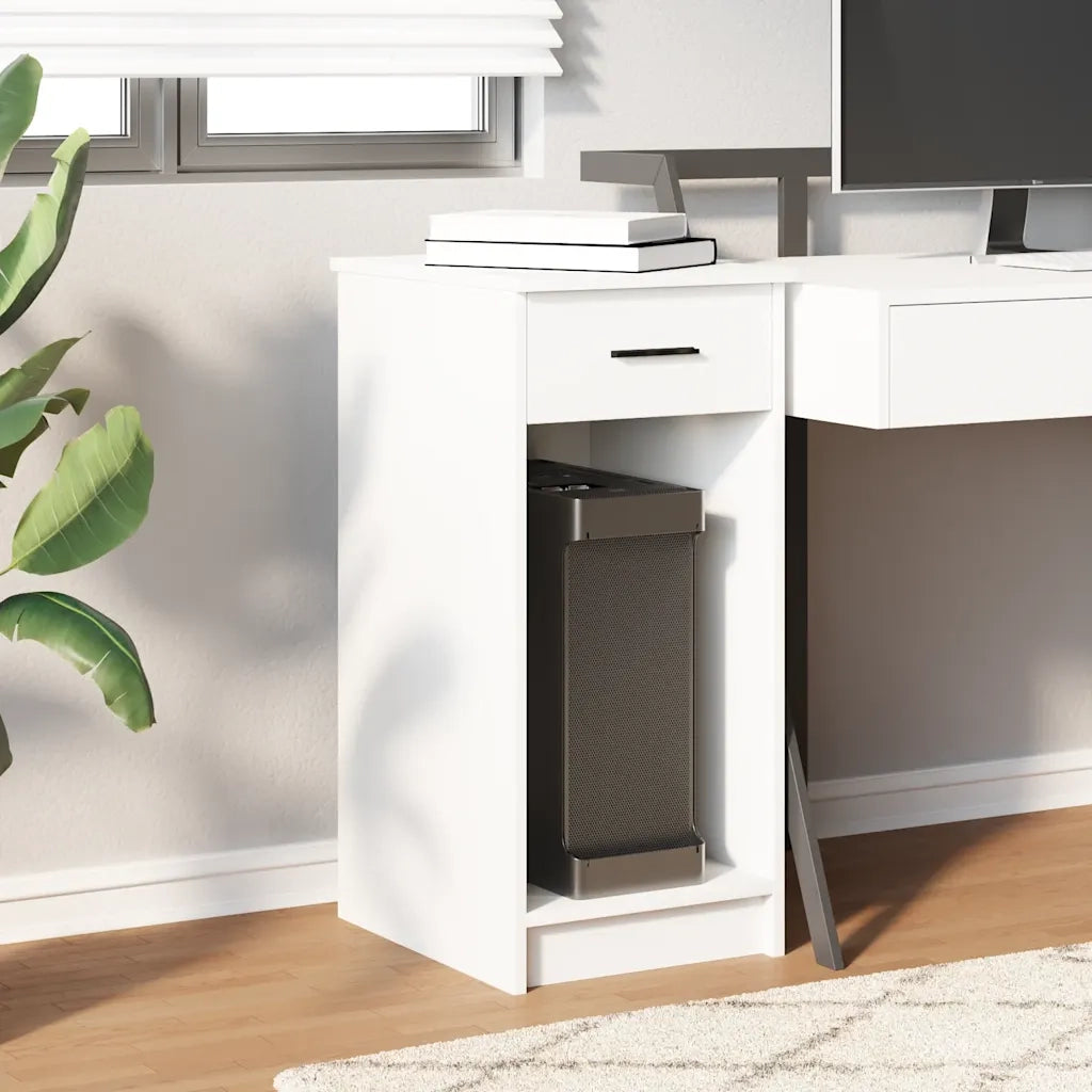 Supporto a Torre per Computer con Cassetto Bianco 35x45x77 cm CFW8314488