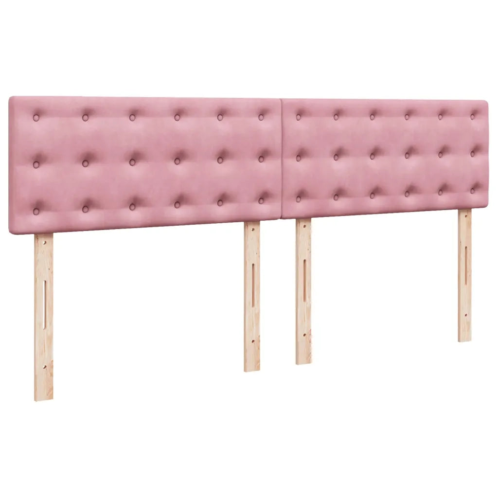 Giroletto a Molle con Materasso Rosa 180x200 cm in Velluto 3288695