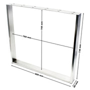 Telaio da tavolo 80x73cm in acciaio inox Struttura base per tavolo