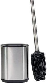 Scopa per il Water con Orecchio Flexibile in Silicone Ottimizzato per l'igiene Moderna e Elegante Anti-impronte digitali.