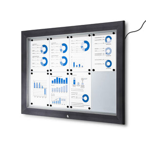 Bacheca da Esterno con Apertura a Ribalta 102,5x76x4,7 cm in Alluminio Grigio Antracite