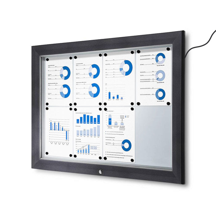 Bacheca da Esterno con Apertura a Ribalta 102,5x76x4,7 cm in Alluminio Grigio Antracite
