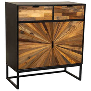Credenza in legno di recupero marrone 80x39,5x89h cm