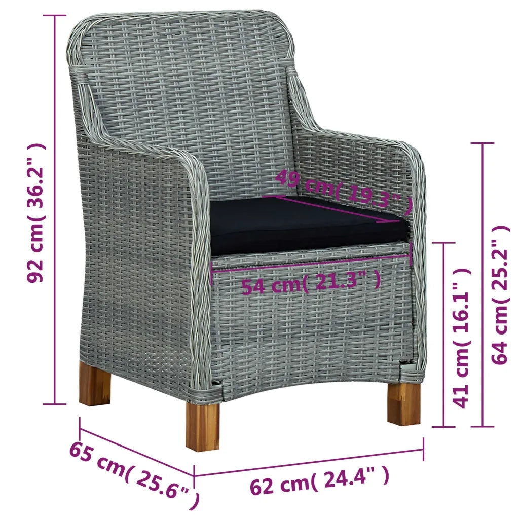 Set Mobili da Pranzo per Giardino 5 pz Grigio Chiaro 3071981