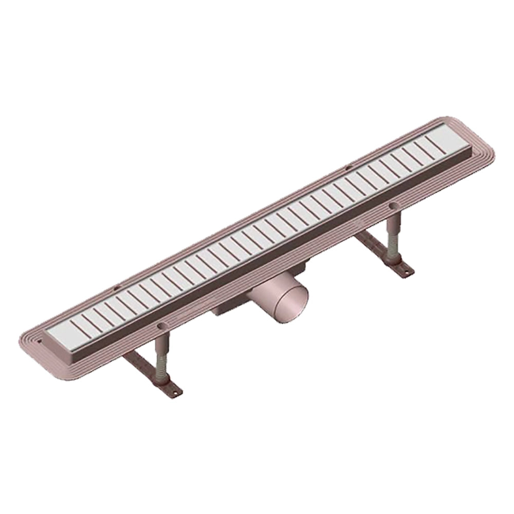 CANALETTA PER DOCCIA CON GRIGLIA cm 76 x 5,3 x 4,2 + 75 x 4,6 x 1,4