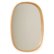 Piansano, Specchio Forma Ovale, 38x55h cm Marrone Rovere