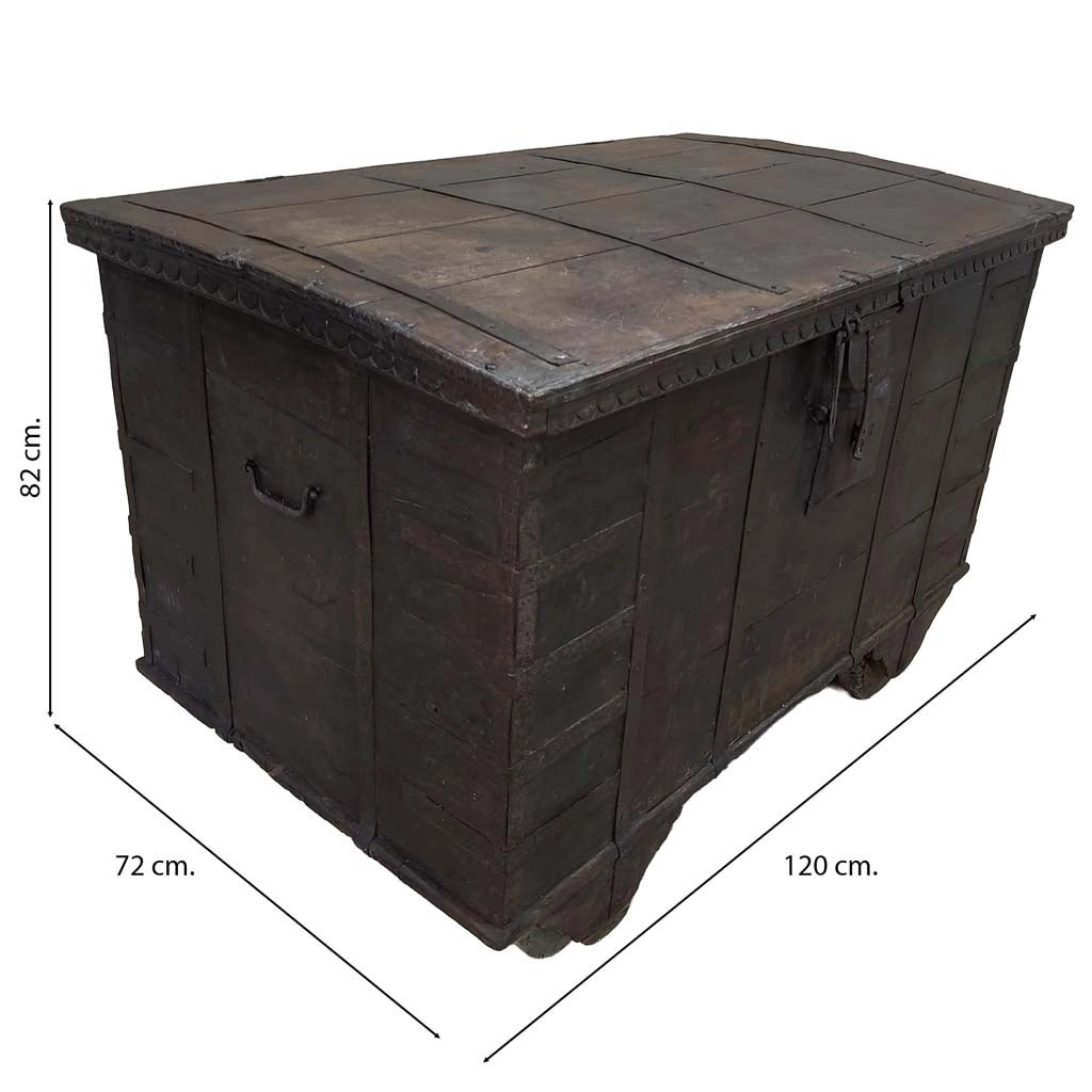 Baule in legno fatta a mano 120x72x82h cm