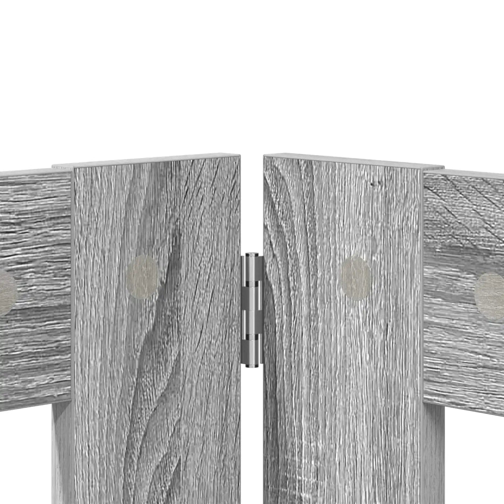 Cancello per cani con supporti 2 pz Grigio Sonoma 80 x 60 cm CFW1103192