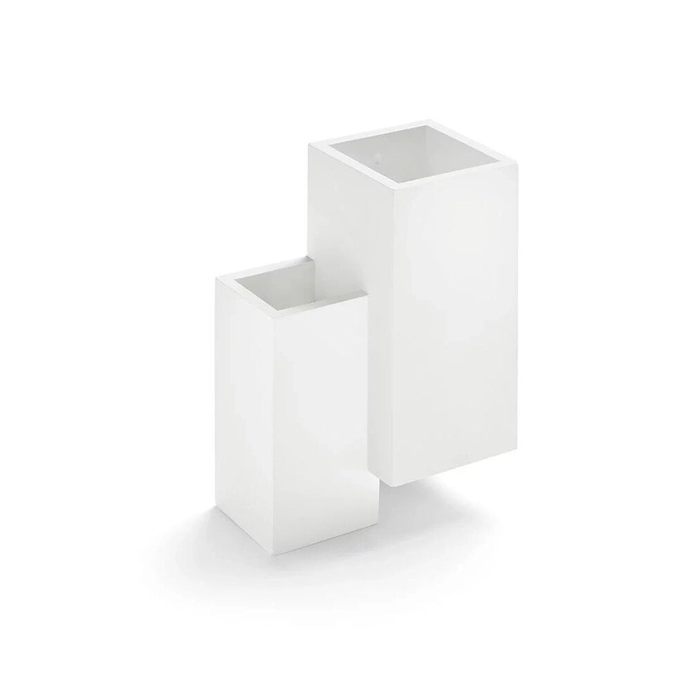Trade Shop - Applique Parete In Gesso 2 Rettangoli Incastonati Bianco Ip20 Gs-e39 Verniciabile -