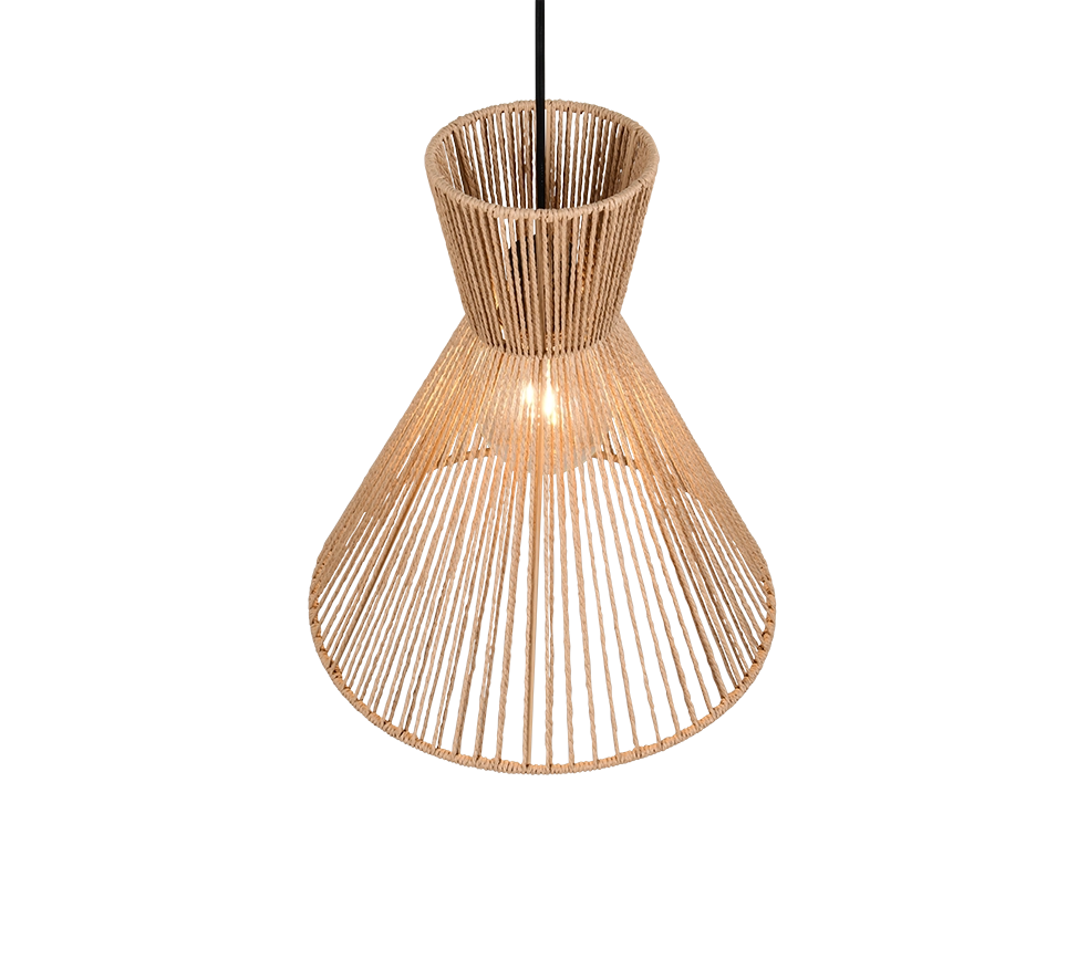 Lampada a sospensione, fibre naturali, D 35 cm, Rosalie