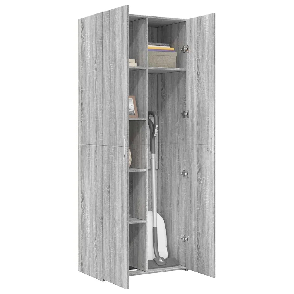 Credenza Grigio Sonoma 70x42,5x185 cm in Legno Ingegnerizzato 3281432
