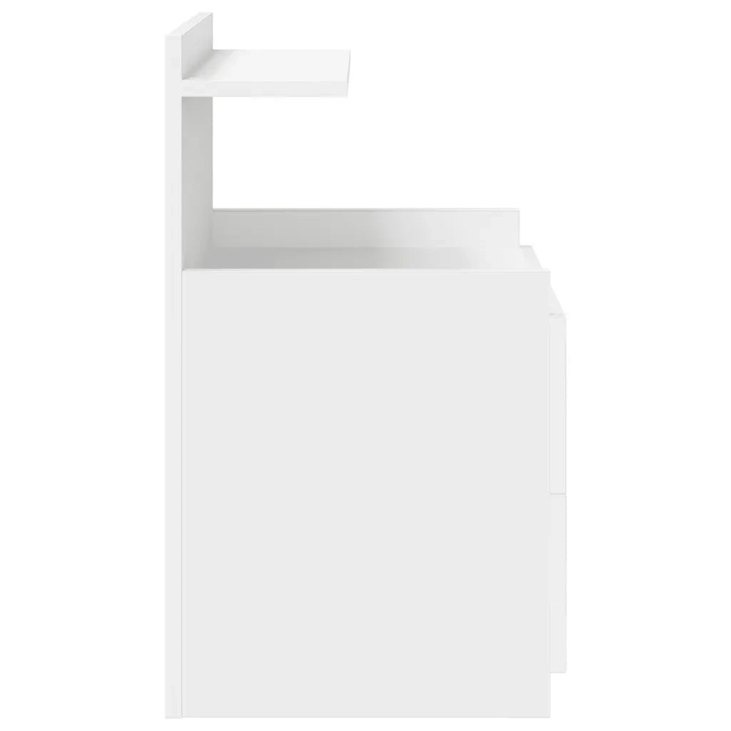 vidaXL Comodini 2 pz con 2 cassetti bianchi 40x36,5x62 cm