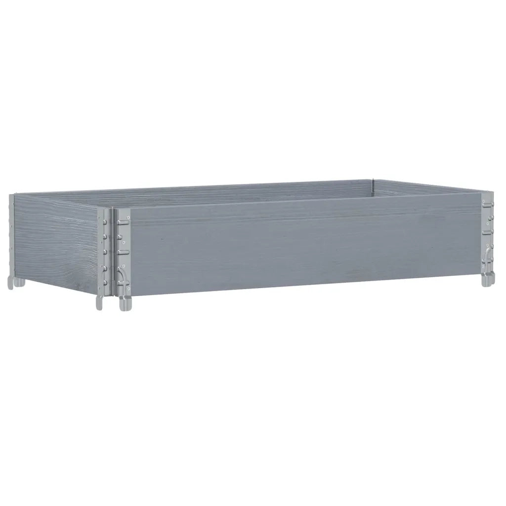 Paretale per Pallet Grigio 100x50 cm in Legno Massello di Pino