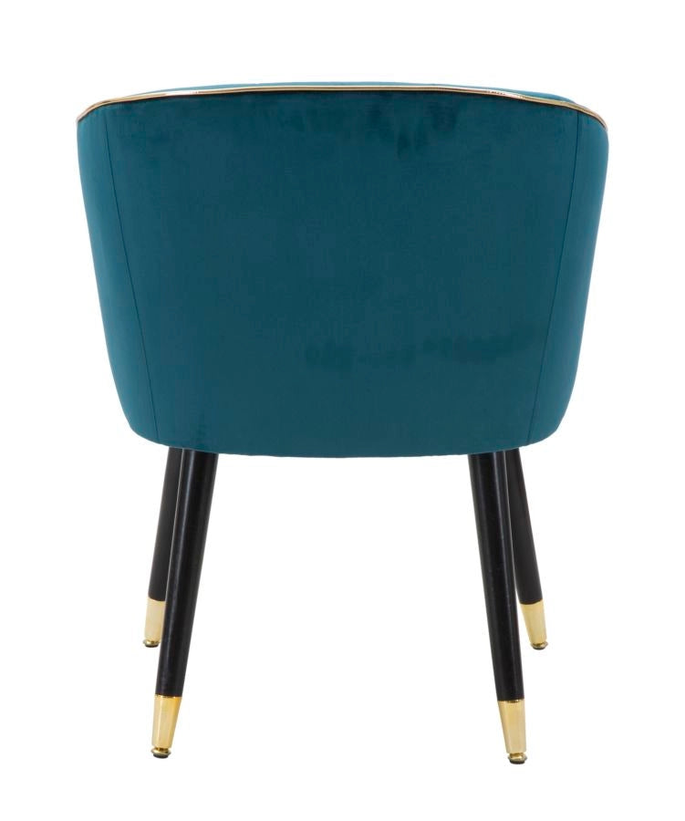 Poltrona Paris Oro 62x58x78 cm in Legno e Poliestere Ottanio