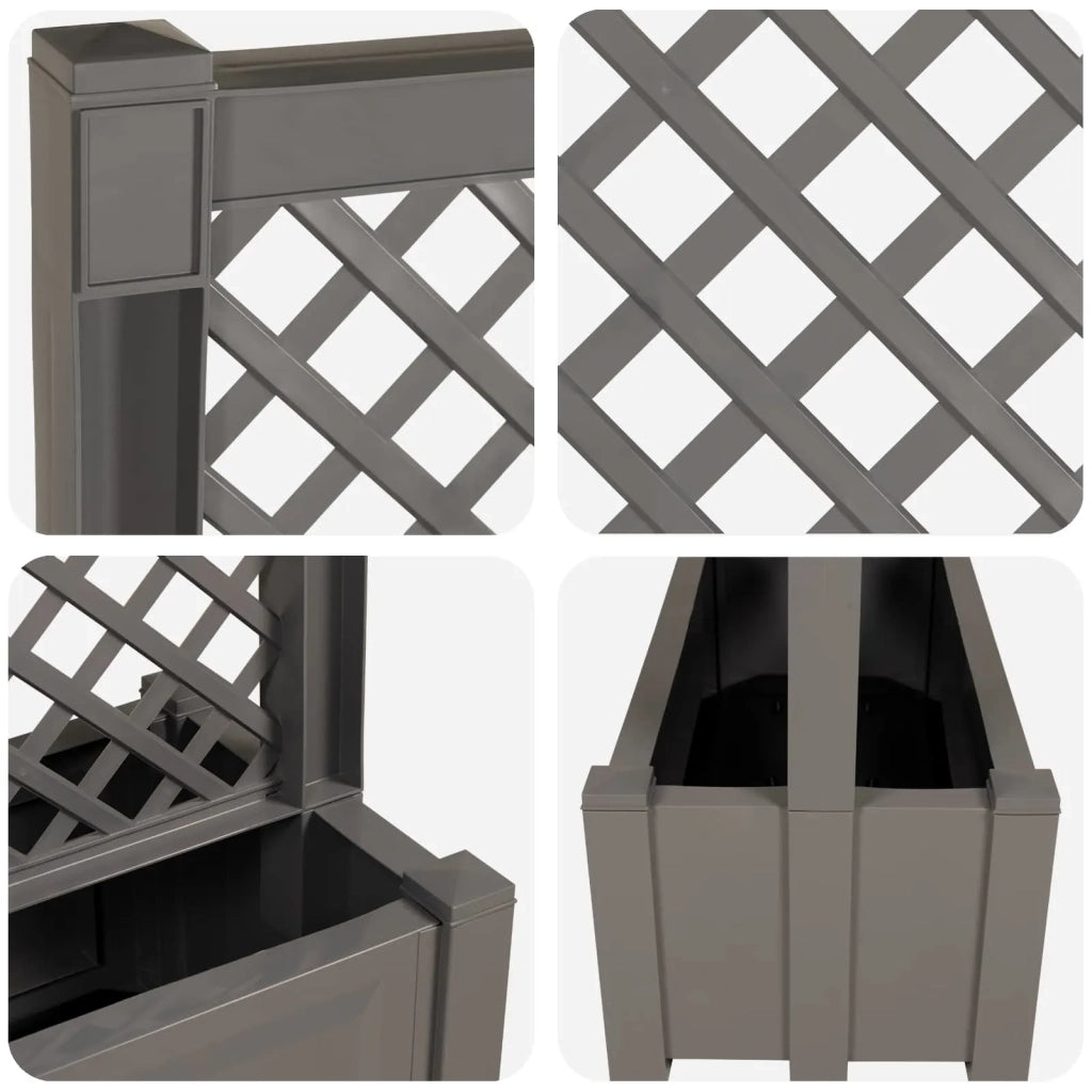 Grande vaso con trellis Grigio 99,5 x 43 x 133,5 PP CFW9879931