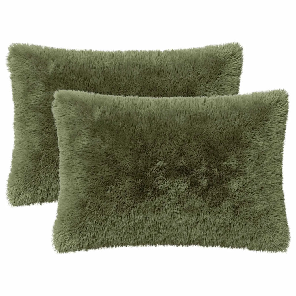 Cuscino con cuscino HEERLEN 2 pz Verde Fleece PV 924035