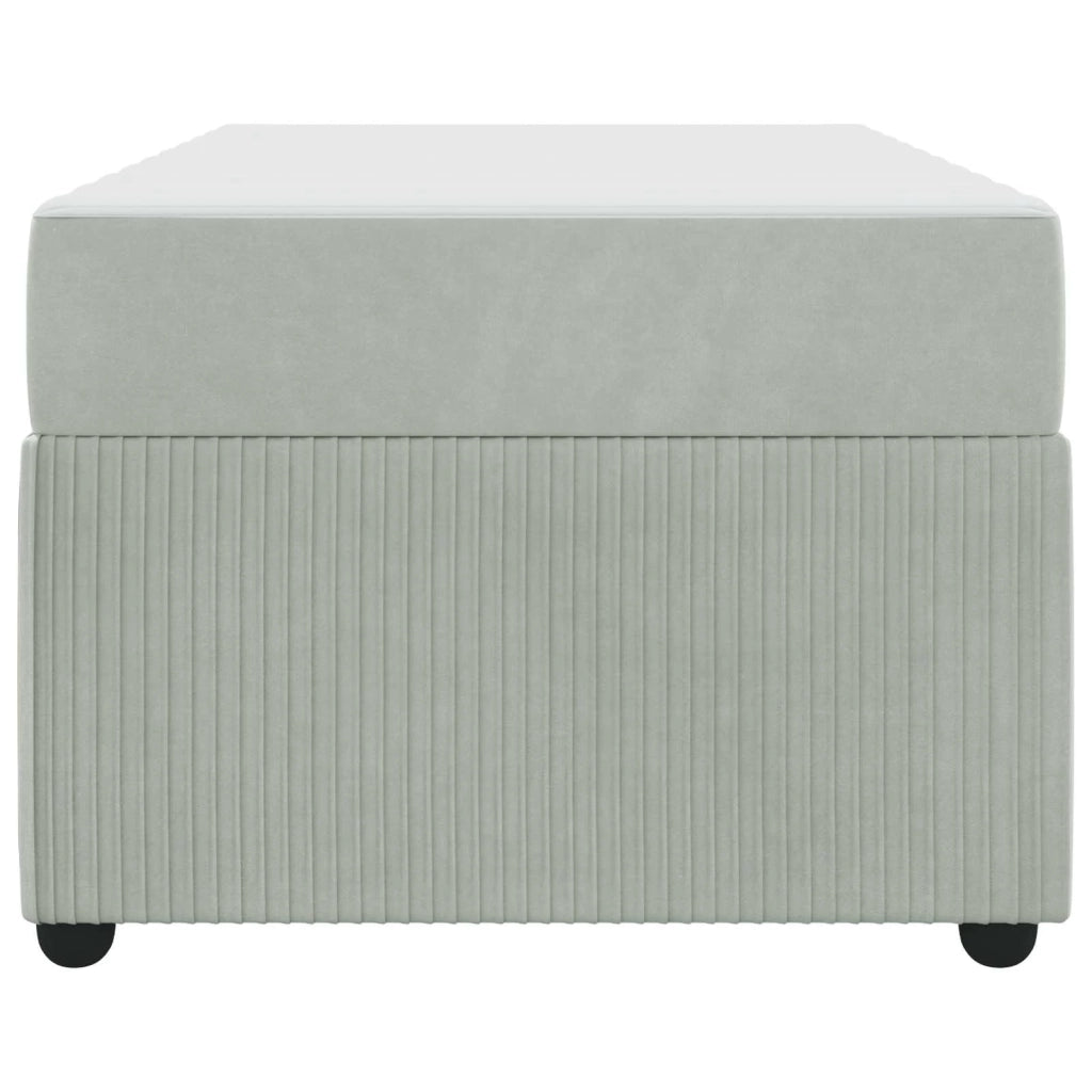 Struttura del letto Grigio chiaro 100 x 200 cm Tessuto 3398360