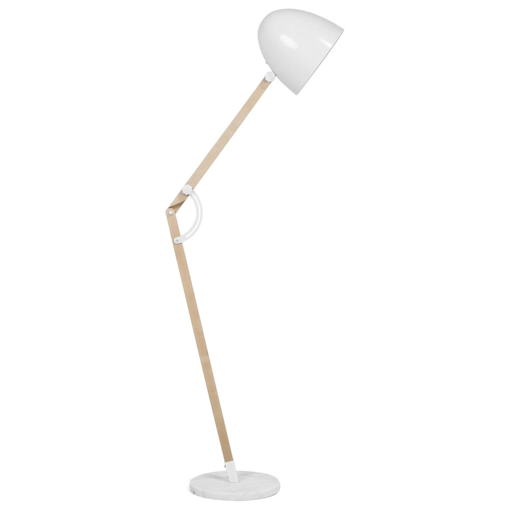 Lampada da Terra Colore Bianco Metallo 175 cm Orientabile Industriale