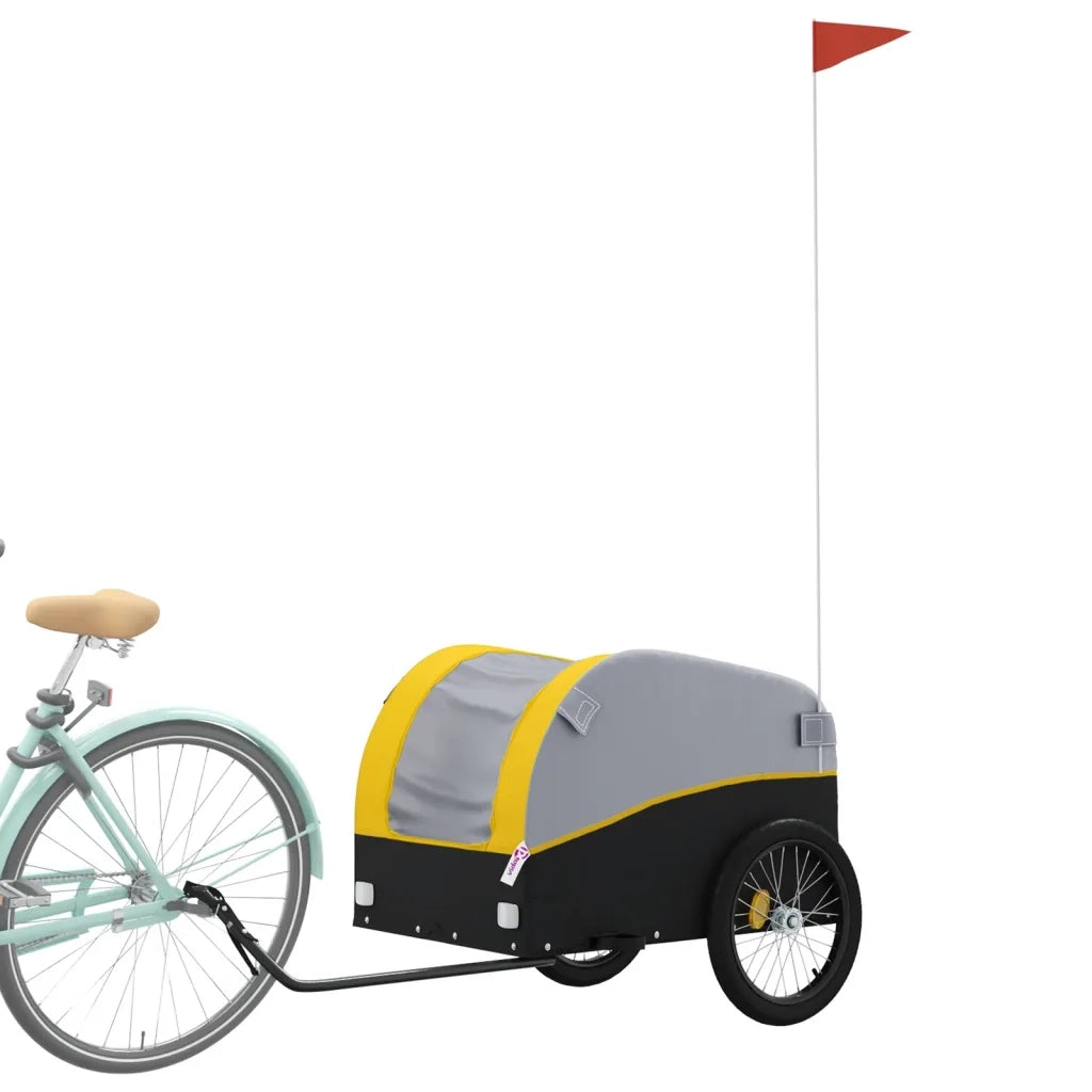 Rimorchio da Bici Nero e Giallo 45 kg in Ferrocod mxl 131834