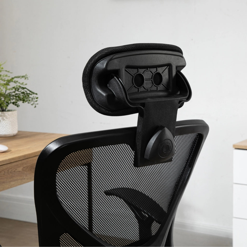 Sedia da Ufficio Girevole con Schienale Regolabile ¨C Minimal ¨C Nero, Rete, Regolazione Altezza
