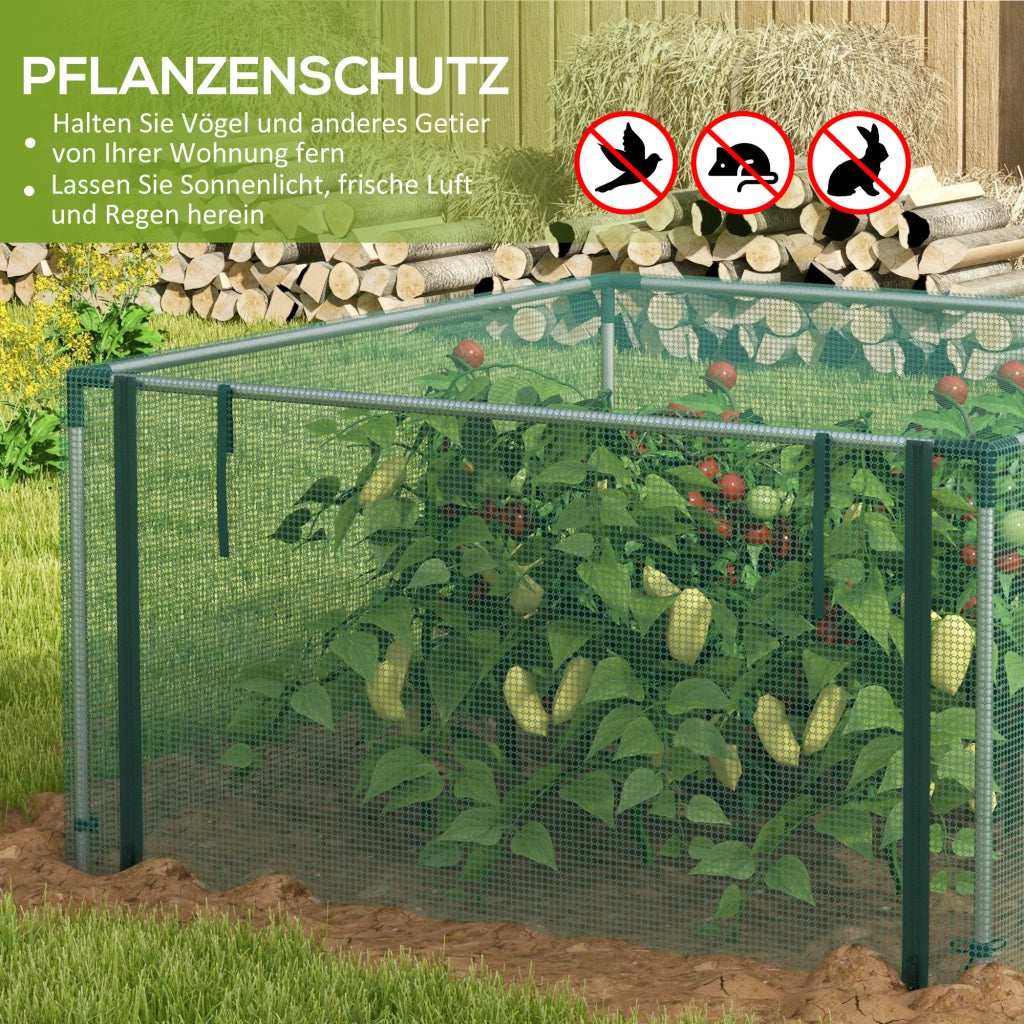 Tenda da giardino con rete ¨C zephmum ¨C verde/argento 125x125x62.5