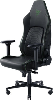 Sedia per gaming con supporto lombare adattabile - Alta densità imbottitura a schiuma - Pelle in pvc - Colore verde