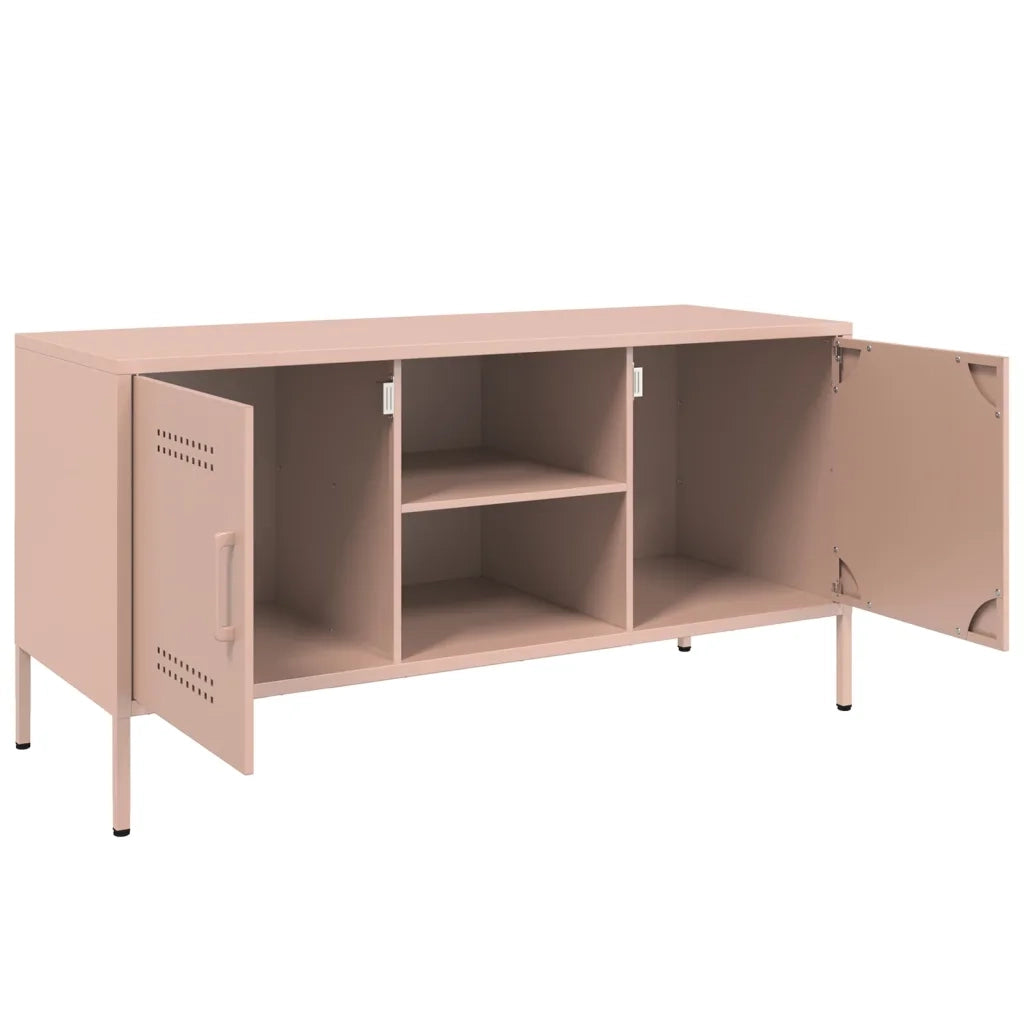 Mobile TV Rosa 100,5x39x50,5 cm in Acciaio 842989