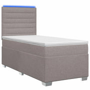 Letto box spring con materasso Tortora 80 x 200 cm Tessuto 3454737