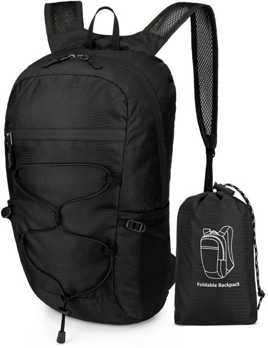 Rugzak ultraleggero pieghevole, zaino da campeggio impermeabile con tasca di stivaggio, zaino multifunzionale per uso quotidiano, zaino da bicicletta, adatto per attività all'aperto, sport, viaggi, escursioni, campeggio e ciclismo.